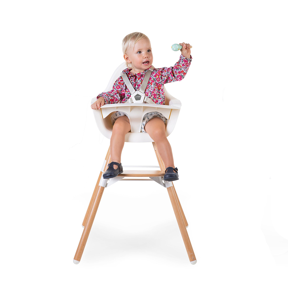 Scaun de masa reglabil Childhome Evolu 2, Natural/Alb - imagine 4