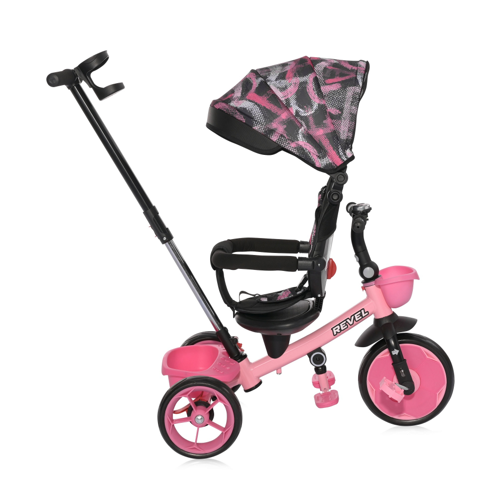 Tricicleta Lorelli Revel Pink, Rotire 360°, 1-5 Ani - imagine 2