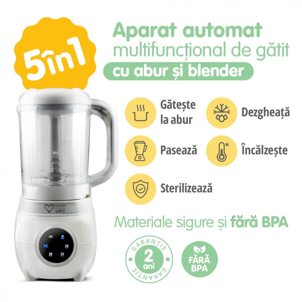 Easycare Baby 5-in-1: Gatit la Abur si Blender - imagine 2