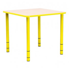 Masa Gradinita Bambino Patrata Galben