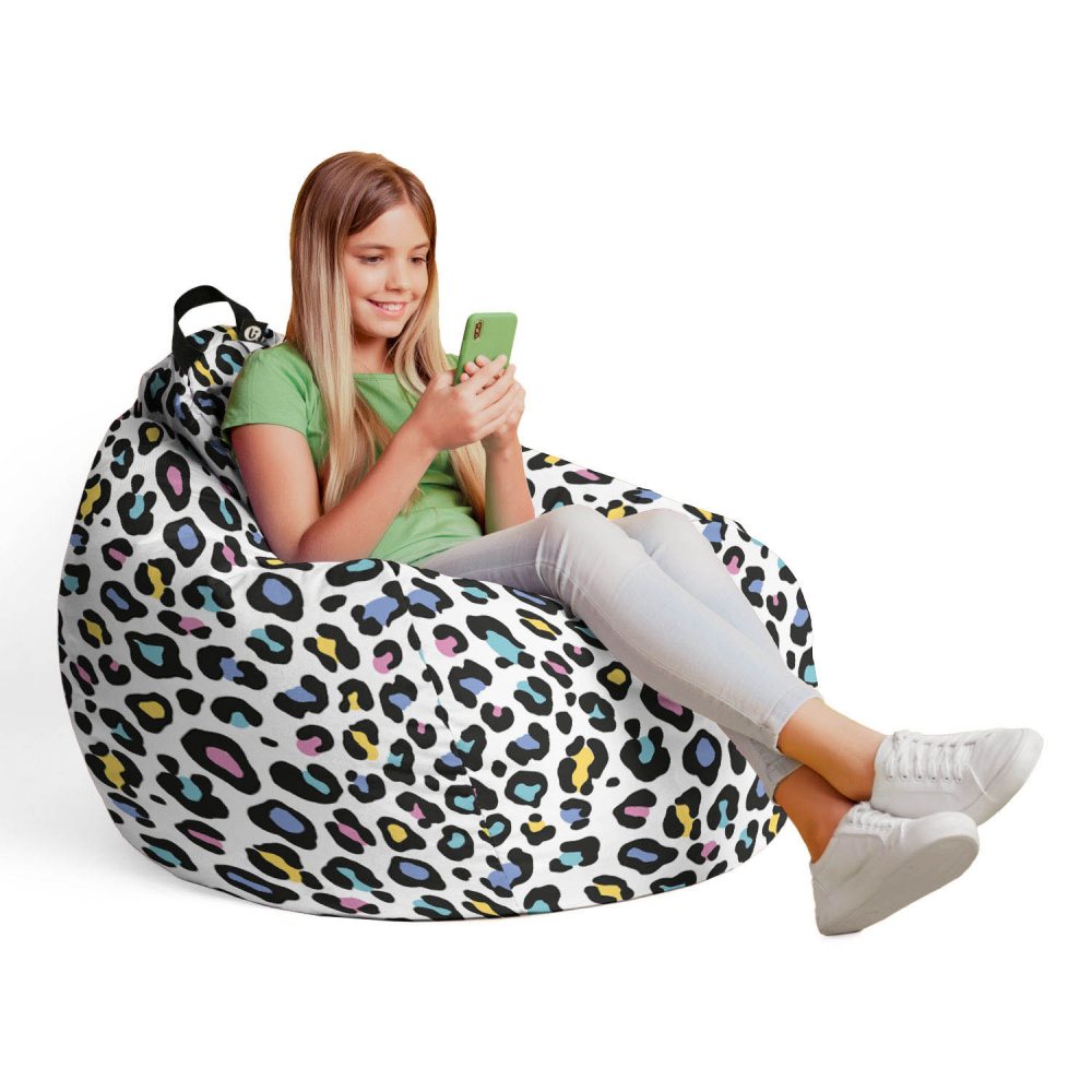 Fotoliu Puf Updeco Leopard Pastel pentru Copii - imagine 4