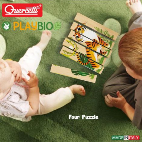 Quercetti Puzzle Animale Salbatice Bio 2+ - imagine 4