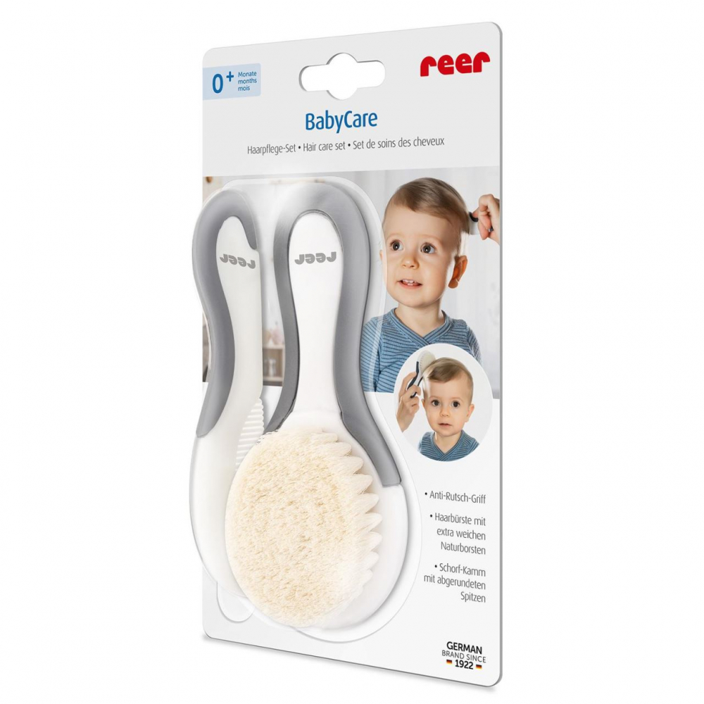 Set Perie și Pieptene Reer BabyCare Păr Natural - imagine 2