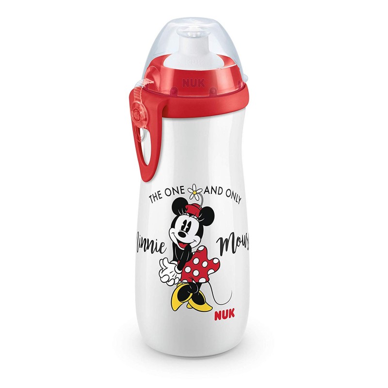 Cana Nuk Sport Mickey Rosu 450 ml cu Adaptor