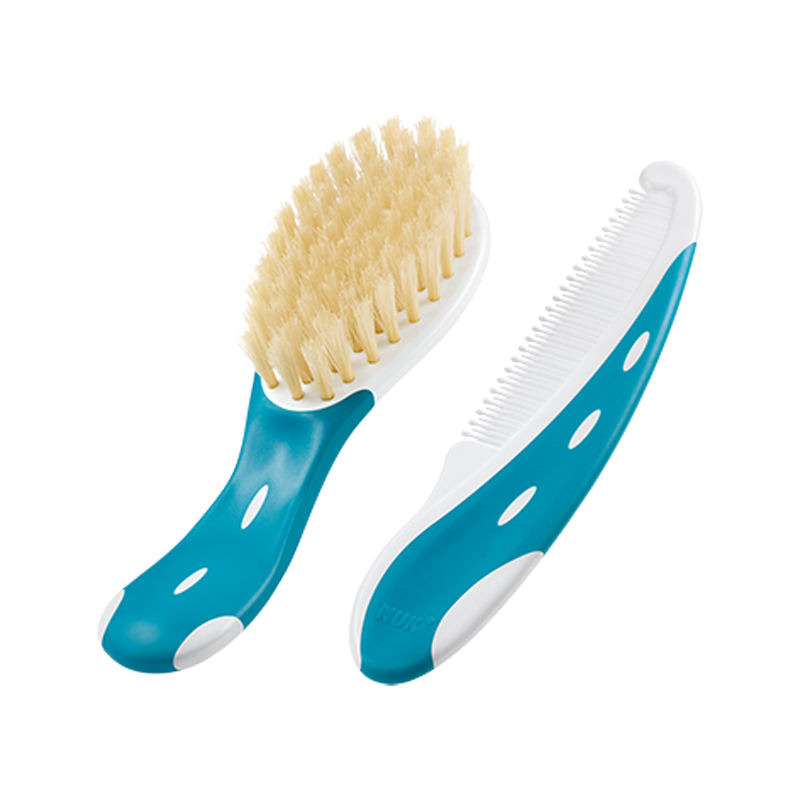 Set NUK Perie Păr Natural și Piepten Albastru - imagine 2