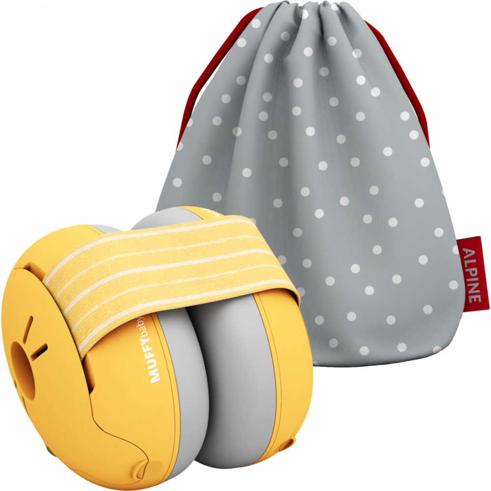 Căști Antifonice Alpine Muffy Baby Galben