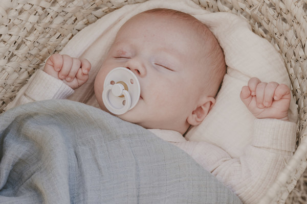 Bibs Swaddle Muselina 120x120 cm, Sand, Bumbac Organic - imagine 2