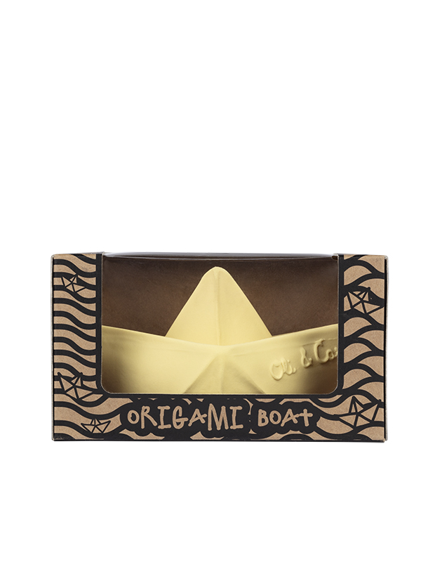 Jucarie baie Origami Oli&carol | Barcuta vanilie - imagine 2