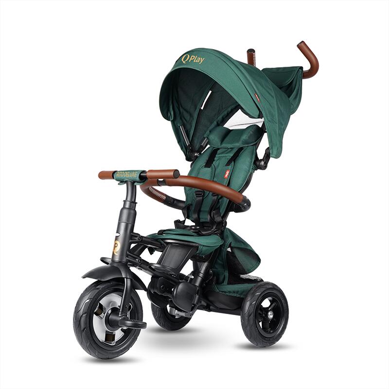Tricicleta QPlay Rito Deluxe Verde, Pliabilă