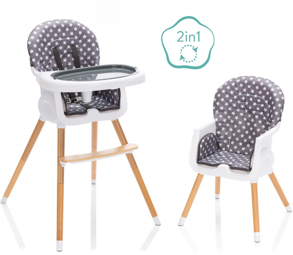 Scaun înalt Paul Star Grey Fillikid, Masa Practică - imagine 7