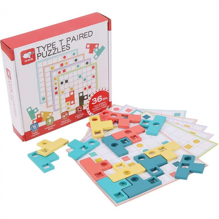 Joc Logica Montessori Tetris T-Paired Krista