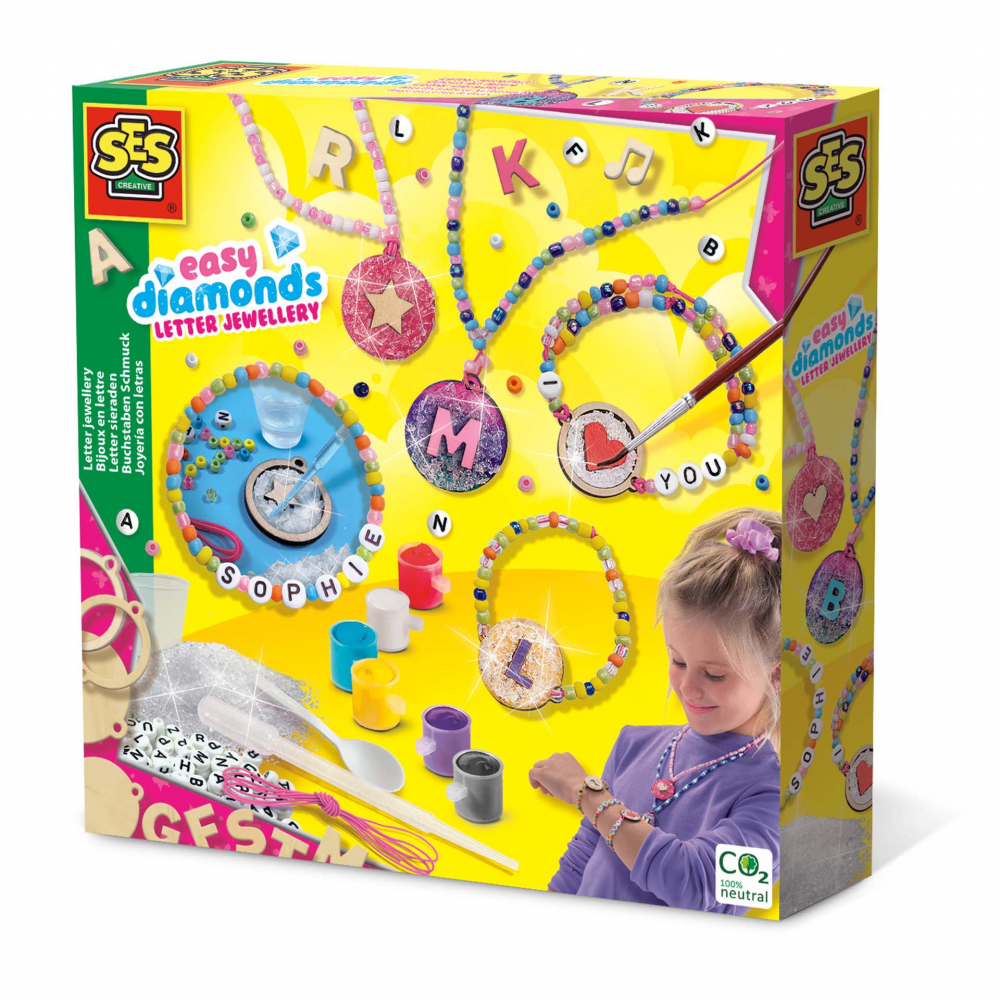 Kit Bijuterii Margele Ses Creative cu Litere