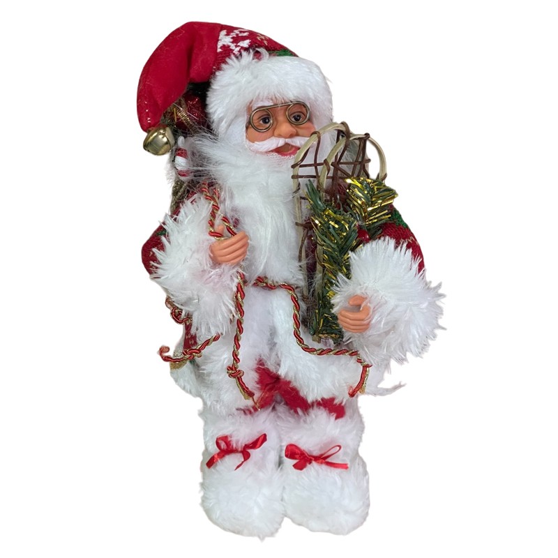 Figurină Moș Crăciun Procart 30cm - Decorațiune Festivă - imagine 4
