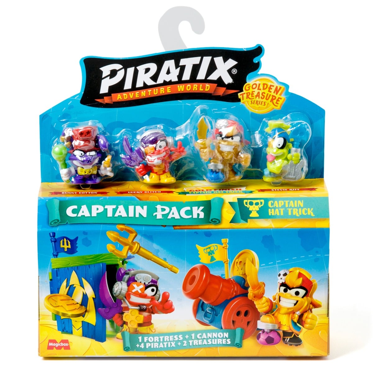 Set 4 Figurine Piratix Golden Treasure