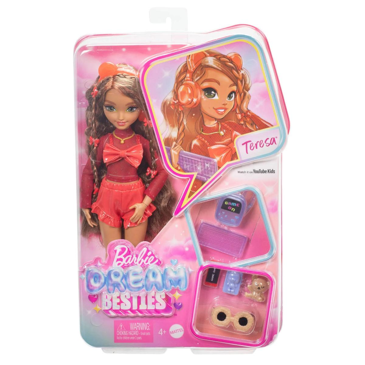 Papusa Barbie Dream Besties Teresa cu Accesorii Gaming