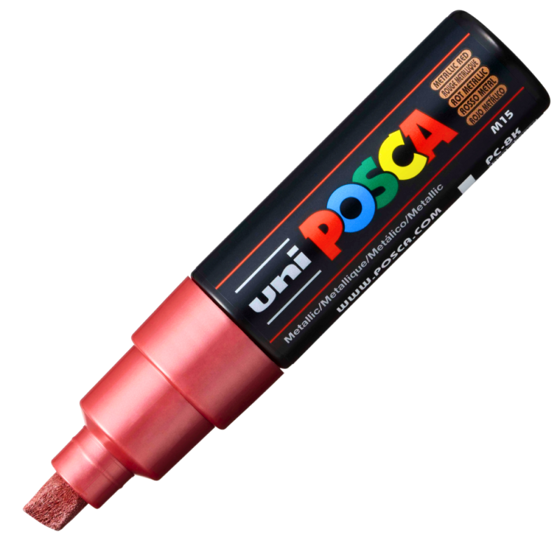 Marker Posca PC-8K 8mm Rosu Metalizat