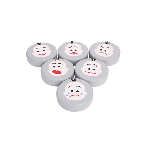 Set 6 Pufuri Emotii Moje Bambino - Siguranta copii