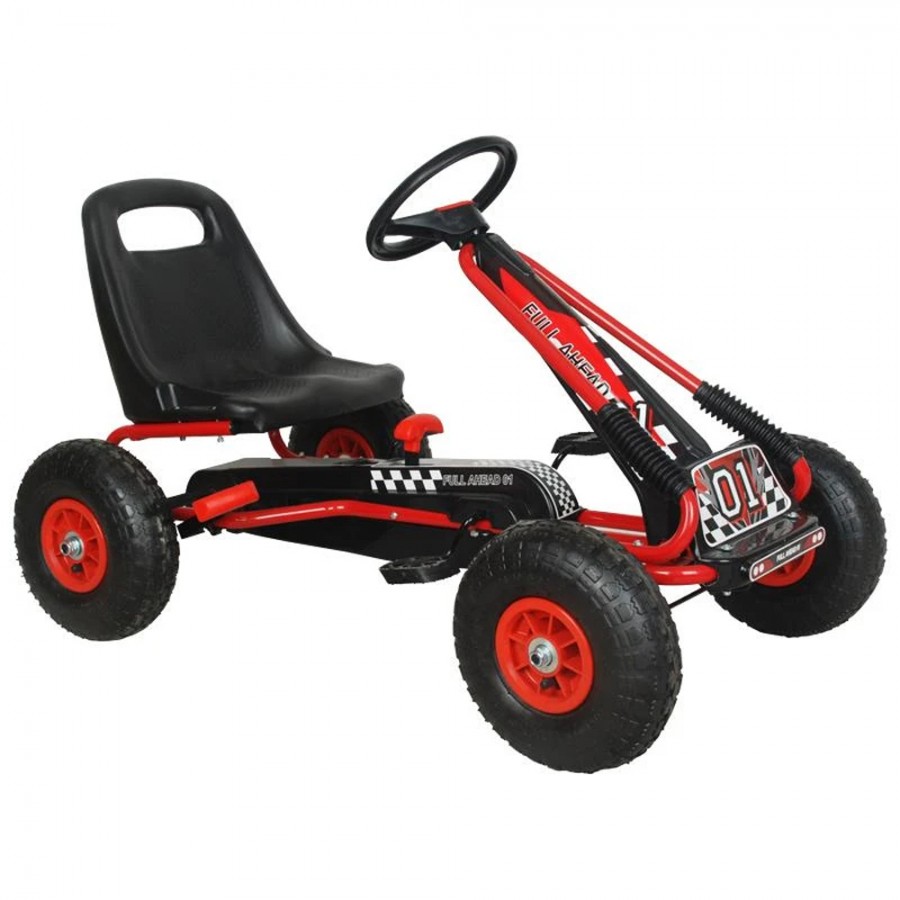 Kart M-Toys Rosu cu Pedale si Volan, 3-8 Ani