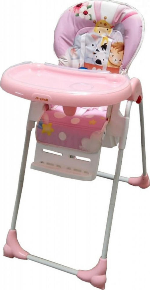 Scaun Masa Baby Care Animalute Roz Reglabil