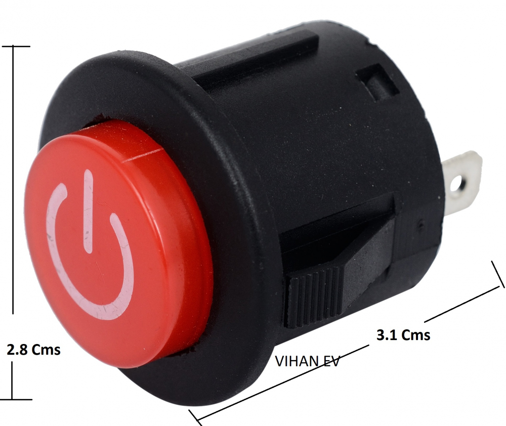 Buton pornire 3 pini Nichiduta 6V-12V - imagine 2