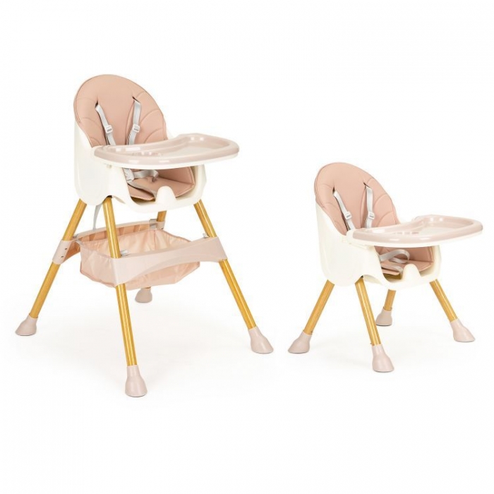 Scaun de masa 2in1 Ecotoys Roz, Reglabil