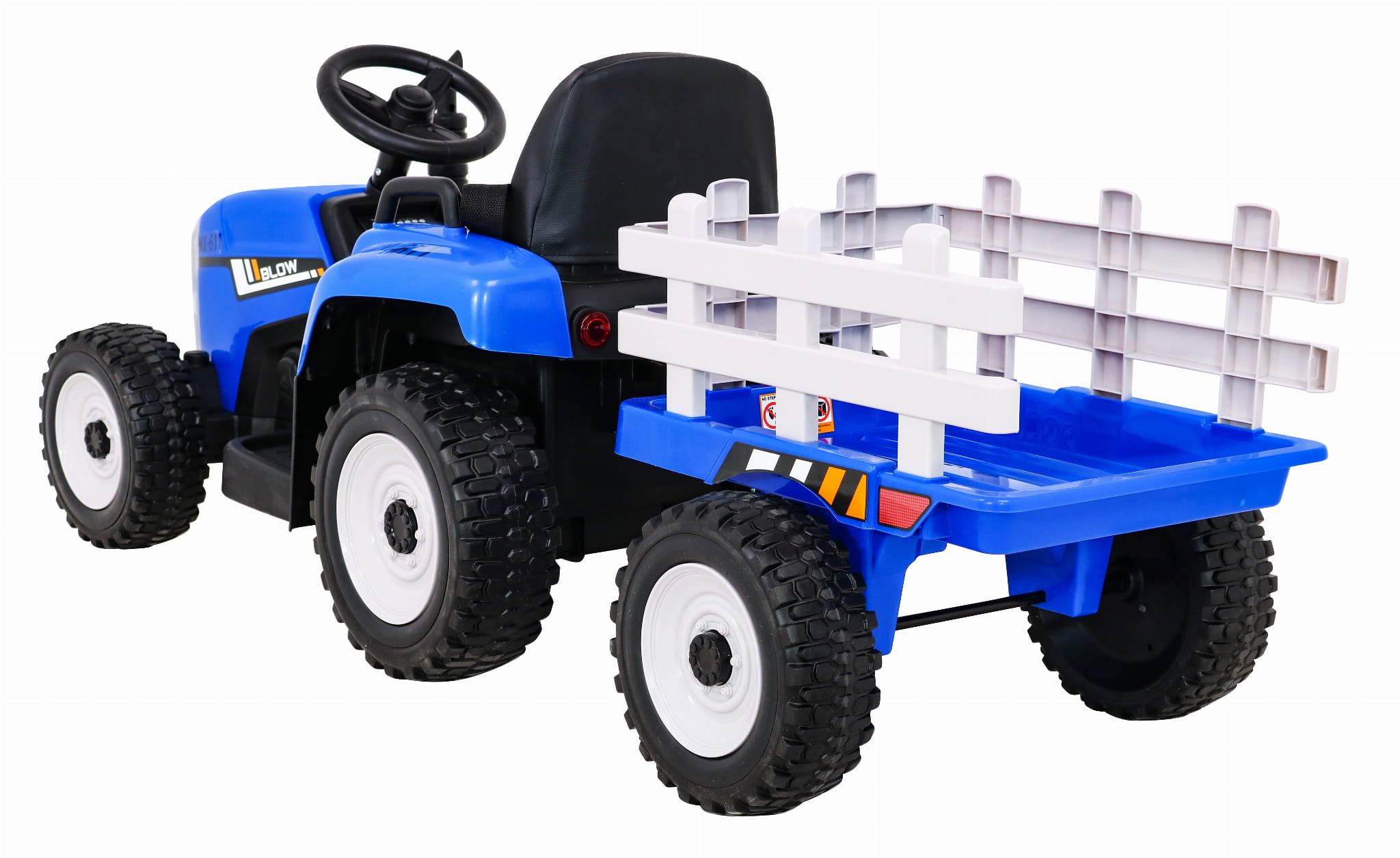 Tractor Electric Copii cu Remorcă Albastru Autokids - imagine 6
