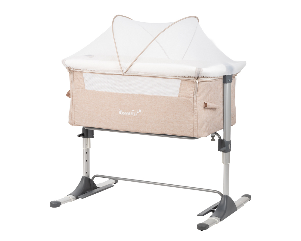 Patut Co-Sleeper KikkaBoo Bonne Nuit Beige, Reglabil - imagine 9