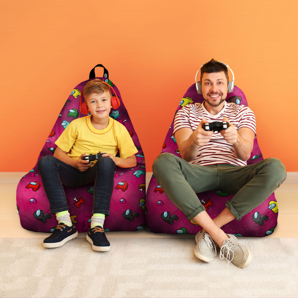 Fotoliu Puf Bean Bag Chill XL Magenta | Updeco - imagine 4