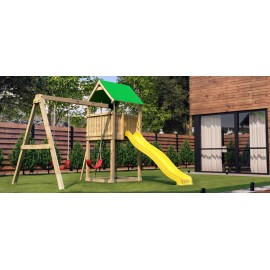 Complex de Joaca Fungoo Funny 2 cu Tobogan si Leagane - imagine 3