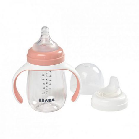 Biberon Invatare 2in1 Beaba Roz, 210ml