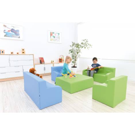 Fotoliu Moje Bambino Albastru, Spuma Durabil - imagine 3