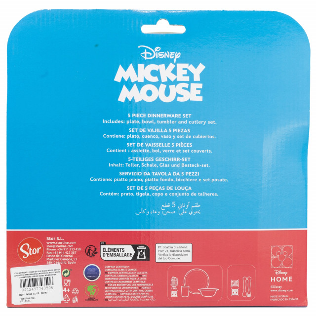 Set Masă 5 Piese Mickey Mouse Better Together Stor - imagine 2
