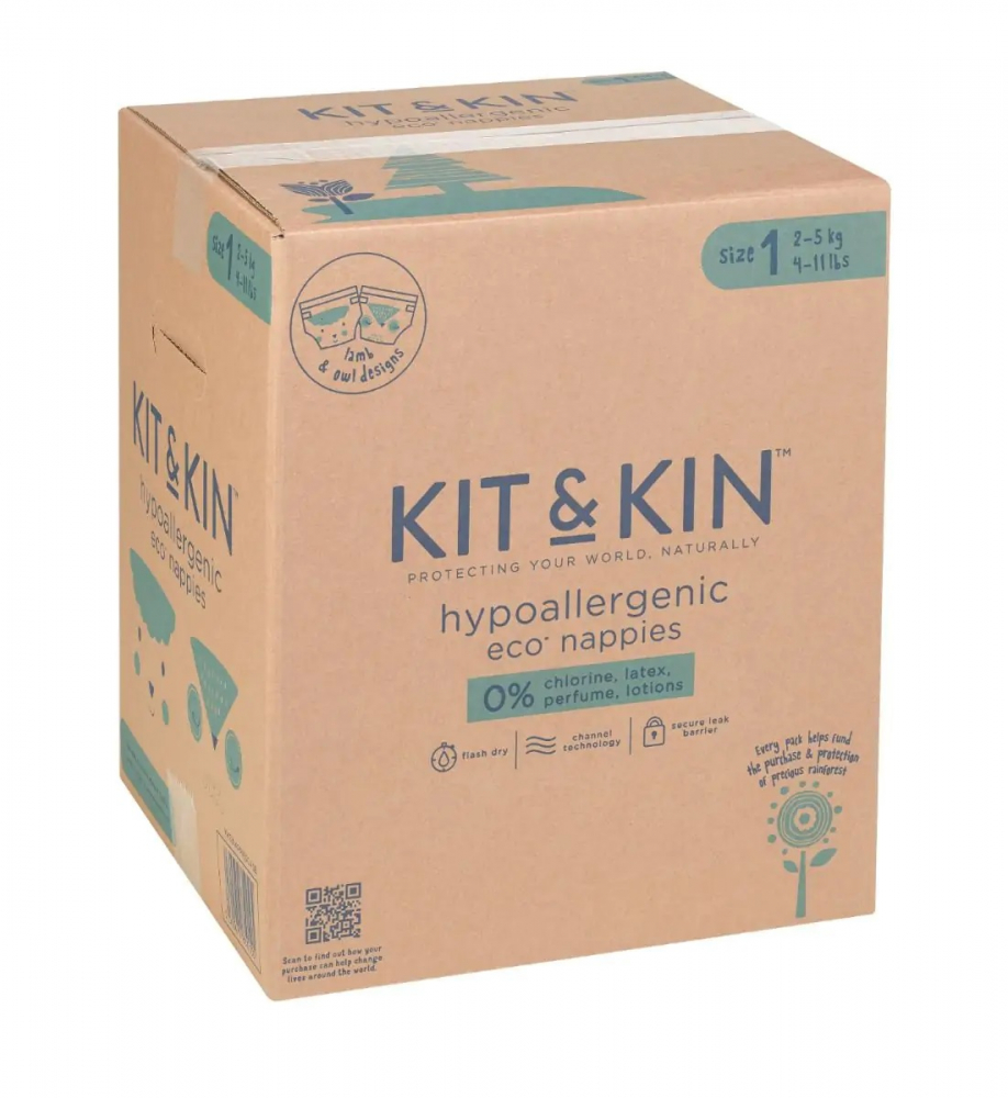 Scutece Eco KitKin Hipoalergenice 2-5 kg, 152 buc