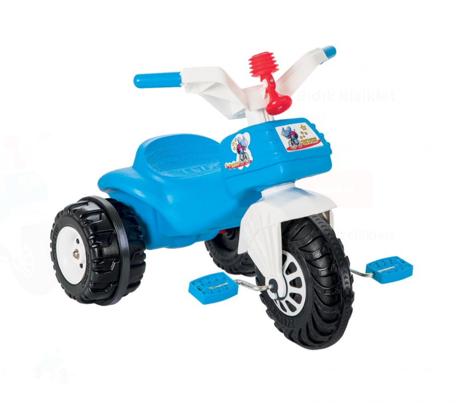 Tricicleta Mobidic Blue Pilsan, cu claxon si cosulet - imagine 2