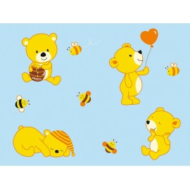 Lenjerie Pat Ursuleți Albastră Moje Bambino - imagine 2