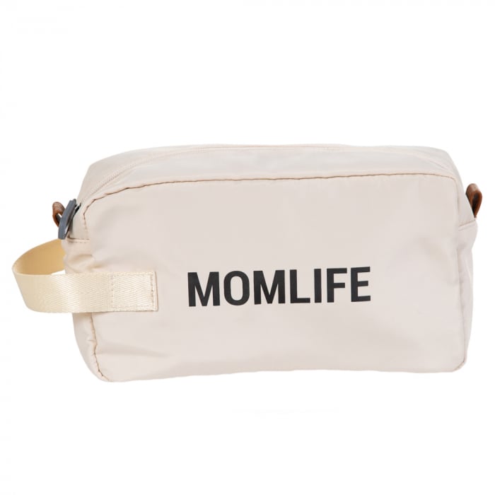 Geantă Toaletă Childhome Momlife Albă Prinsă