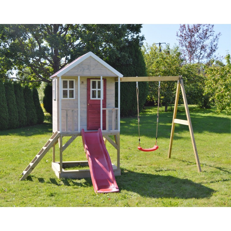 Casuta Gradina Nordic House Tobogan Leagan Wendi - imagine 2