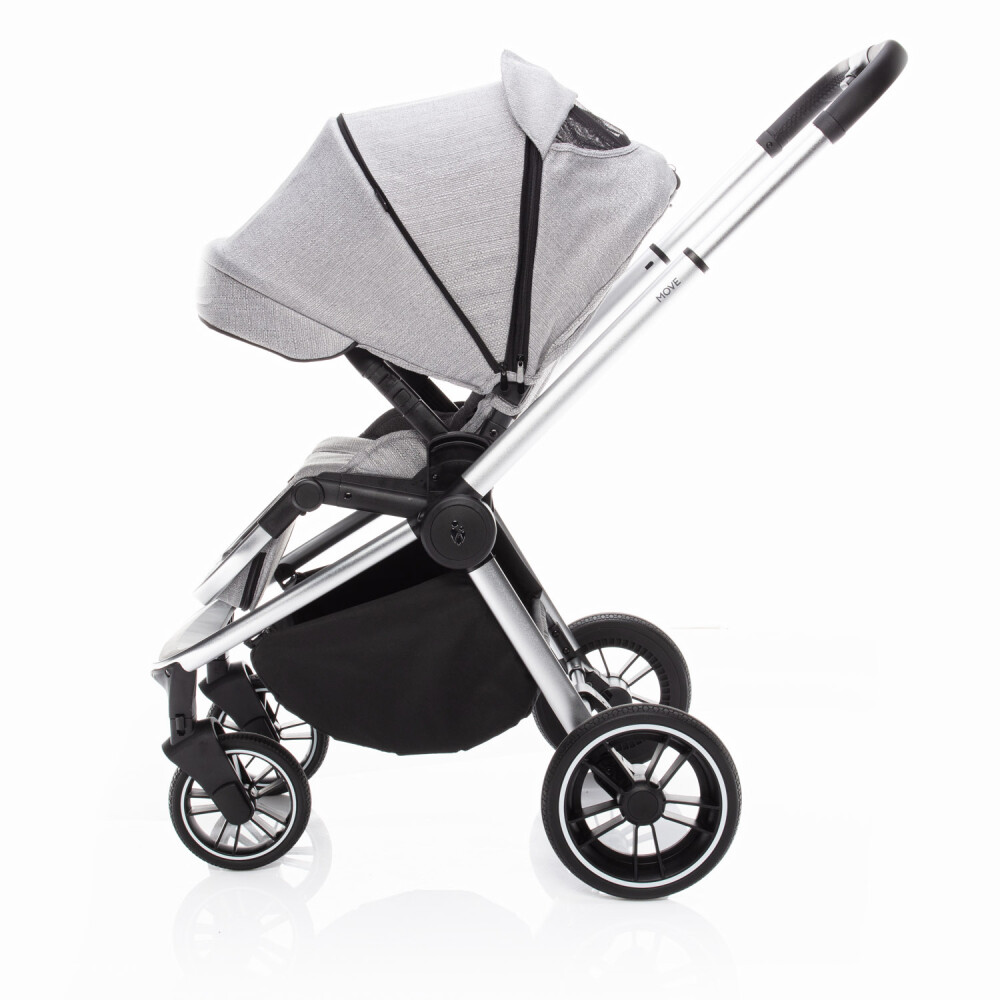 Carucior Zopa Move Silver Grey, Reversibil și Pliabil