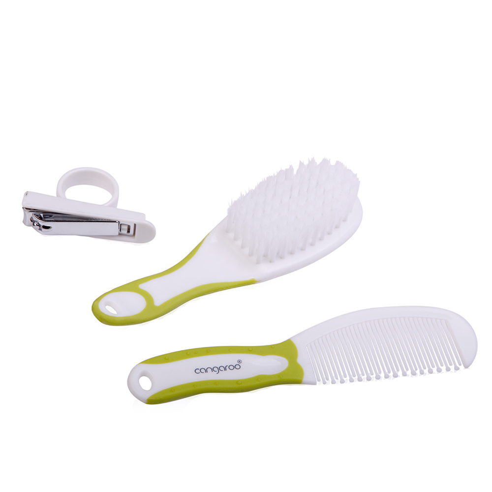 Set Perie si Pieptene Cangaroo Ingrijire Par Bebelusi