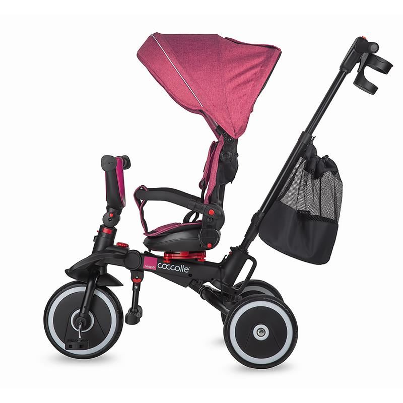 Tricicleta Coccolle Vispo Magenta | Multifuncțională Pliabilă