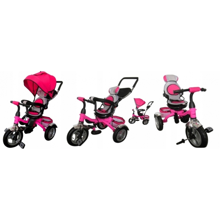 Tricicleta R-Sport T3 3in1 Roz, Roti Gonflabile