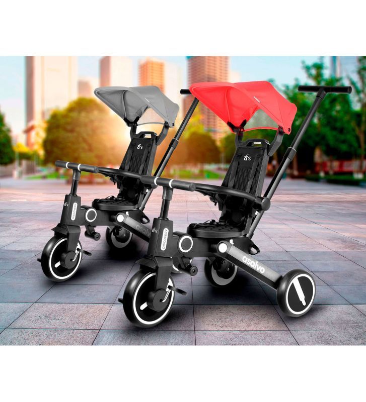 Tricicleta Asalvo Discovery Roz cu Scaun Rotativ - imagine 6