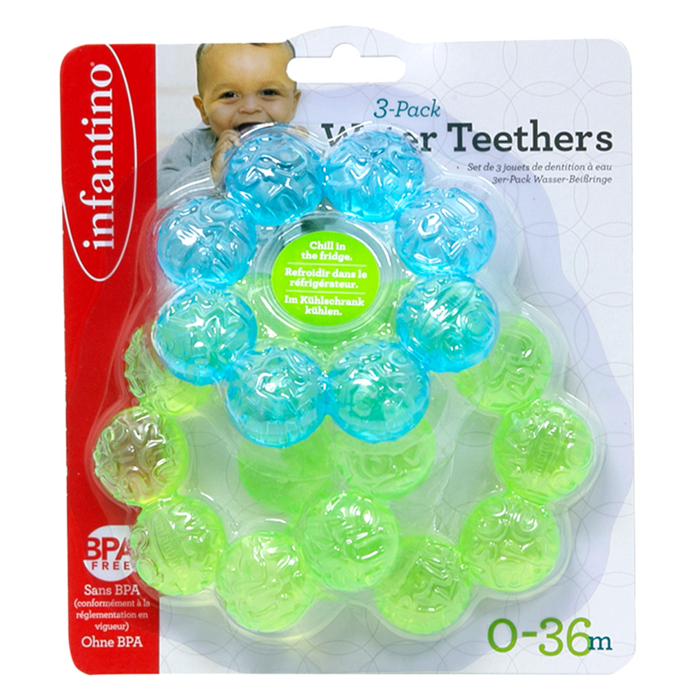 Set 3 jucarii dentitie Infantino, Water Teethers
