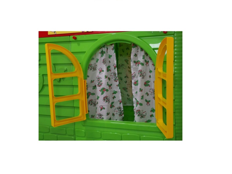 Casuta de joaca Mykids GreenRed Mid, Interior/Exterior - imagine 3