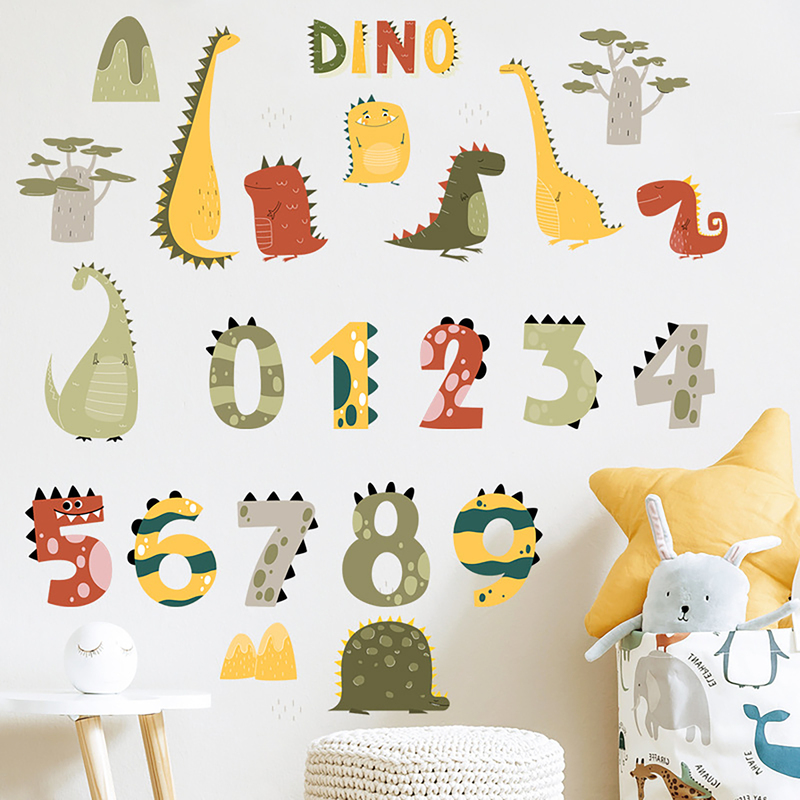 Sipo Sticker Dino Numere 63x63cm Educativ - imagine 5