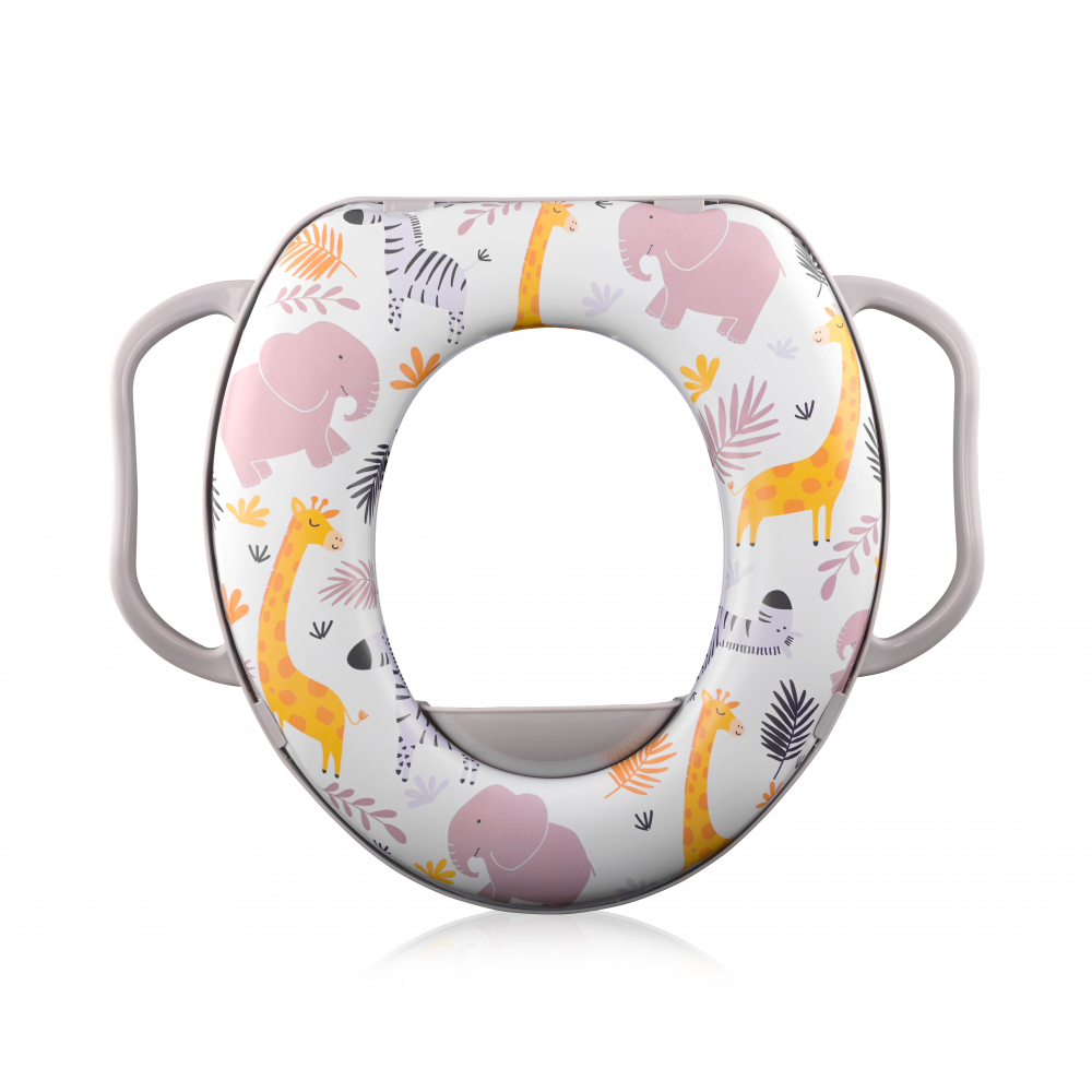 Reductor moale toaletă Lorelli Grey Animals cu manere