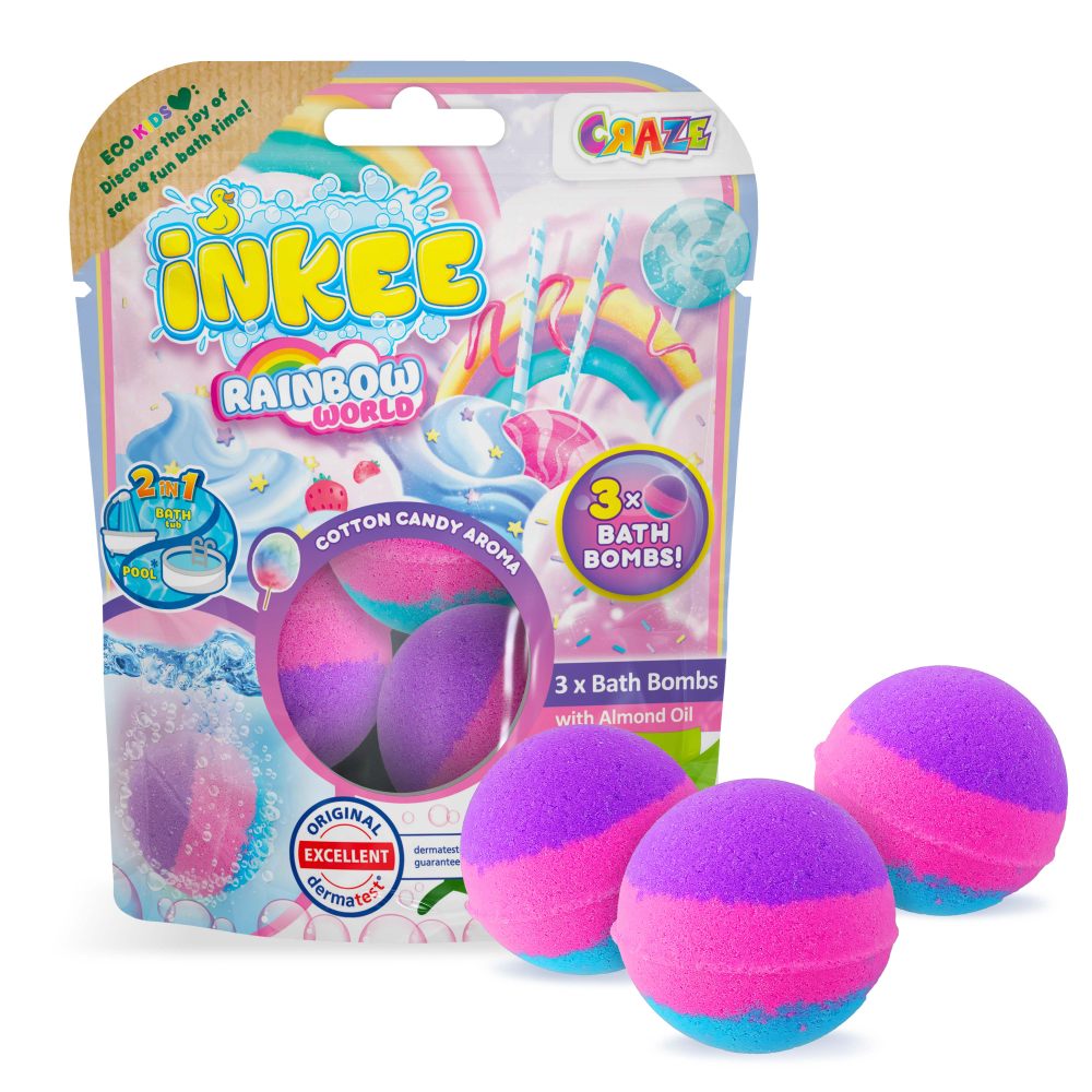 Craze Inkee Set 3 Bile Baie Curcubeu Parfumat - imagine 6