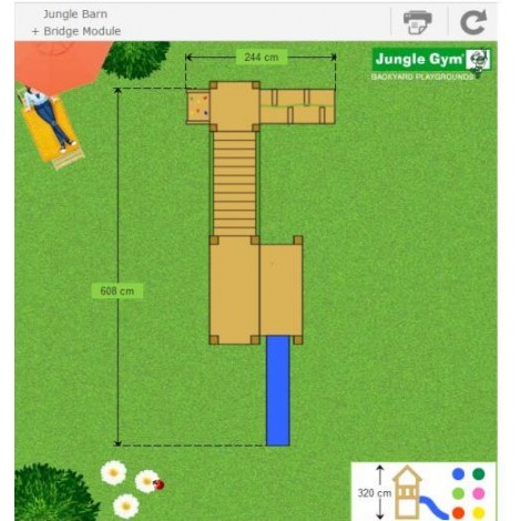 Complex Joacă Barn Jungle Gym cu Tobogan - imagine 4
