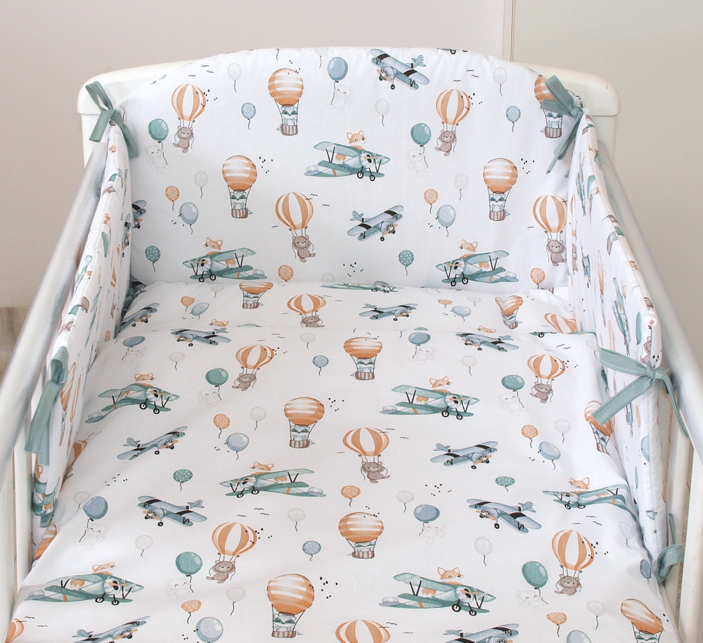 Set Lenjerie Amy cu Protecție Laterală 120x60cm