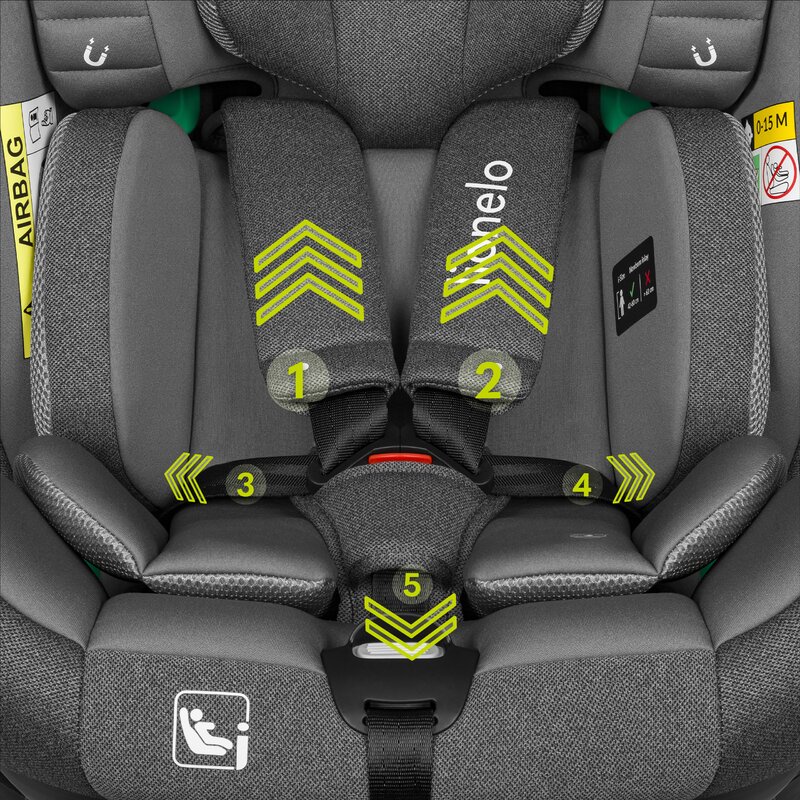 Scaun auto Lionelo Braam i-Size 0-36kg ISOFIX Gri - imagine 2